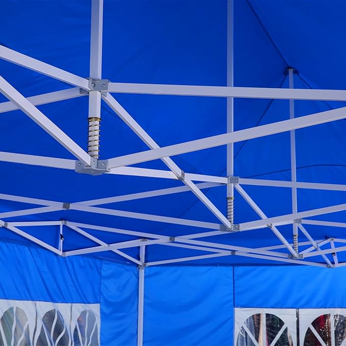 COBIZI 13x26 Pop Up Canopy with 6 Sidewall,Heavy Duty UPF 50+ All Season Wind Waterproof Commercial Outdoor Wedding Party Tents for Parties Canopy Gazebo with Roller Bag(13 x 26 ft Black)