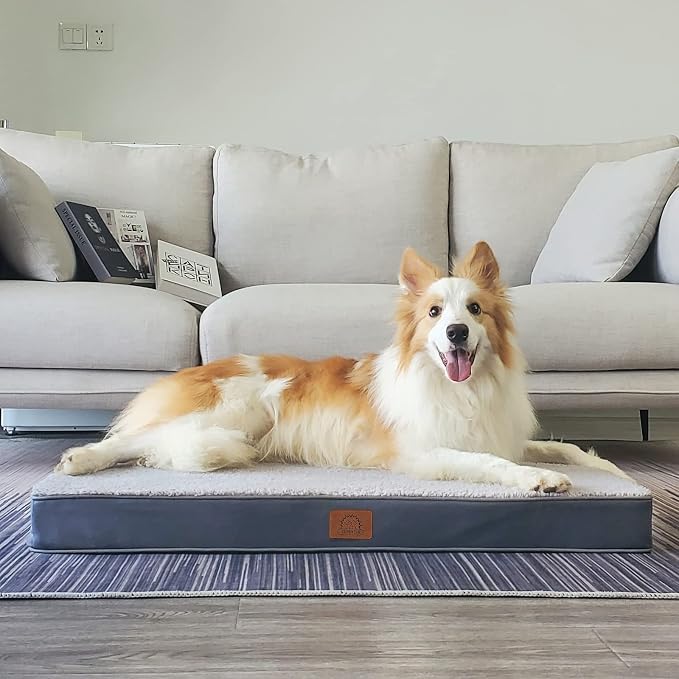Sunheir Orthopedic Dog Bed for Medium Dogs, Waterproof Deluxe Plush Dog Crate - Image 5