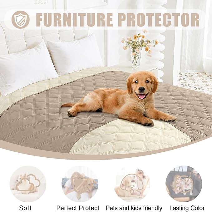 Smiry Waterproof Dog Bed Cover Blanket 52x82, Soft Reversible Pet Blanket - Image 8
