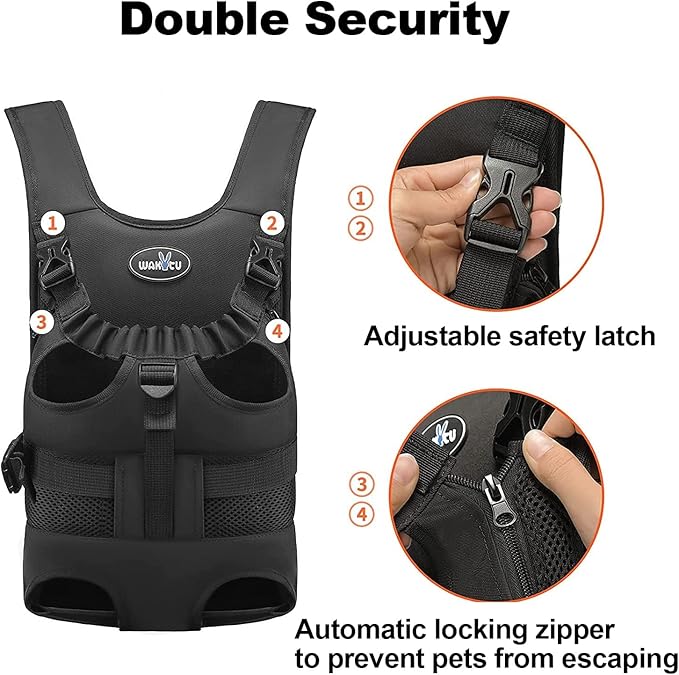 Dog Front Carrier Backpacks for Small Dogs, Legs Out Pet Carrier Sling Backpack - Image 3