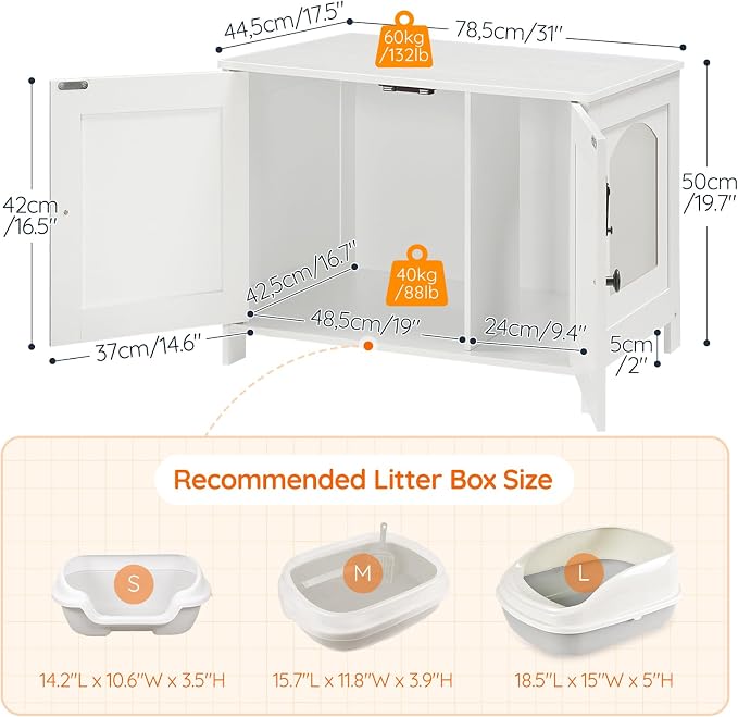 HOOBRO Litter Box Enclosure, Cat Litter Box Furniture - Image 4