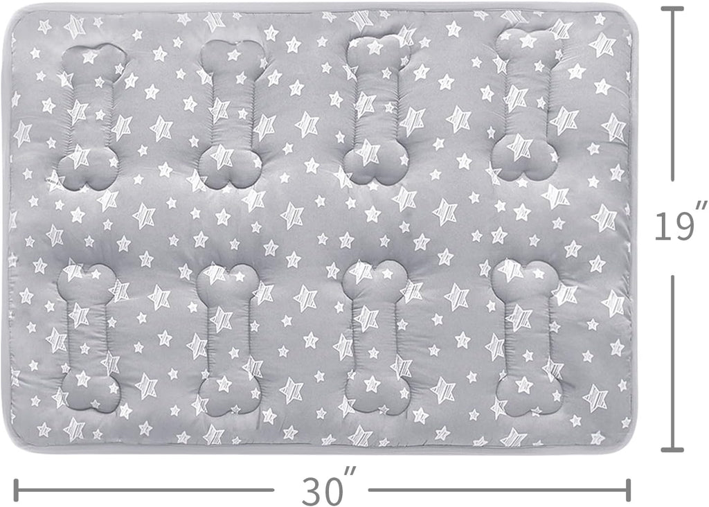 Dog Crate Mat (30" X 19"), Soft Dog Bed Mat with Cute Prints, Personalized Crate Pad, Anti-Slip Bottom, Machine Washable Kennel Pad