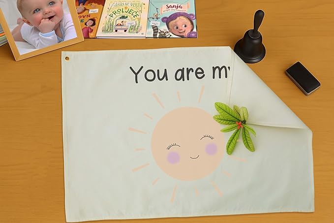 Nursery Canvas Banner Wall Decor-Hanging Rectangular Flag Sign Art for Kids Girl Boy Teen,Bedroom Playroom Babyroom Decoration,You are My Sunshine Gift,Christmas Baby Shower Gift 28.5"L x 20"W