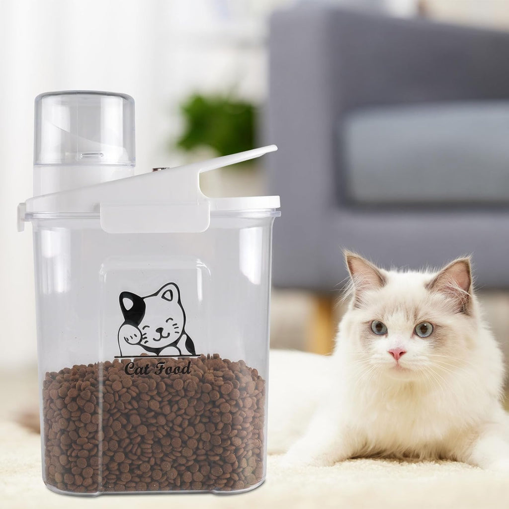 Cat Food Container,Large Capacity Cat Food Storage Container with Airtight Lid,|Portable Pet Food Storage Containers for Dog Food Storing,Canned Cats Travel| BPA Free