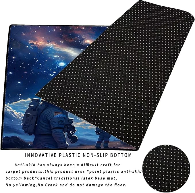 6' x 9' Space Rug for Boys Room Galaxy Rugs Planet Alien Carpet Astronauts Space Floor Mat Printed Throw Rugs for Kids Children Living Room,180x275cm