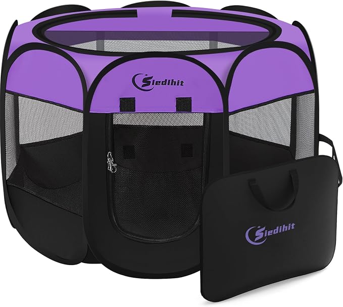 Siedihit Dog Playpen, Puppy Pet Playpen, Dog Crate Tent Cage Indoor/Outdoor by Siedihit
