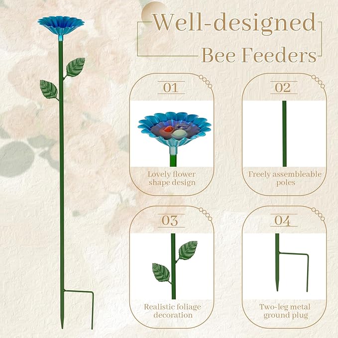 2 Pack Bee Watering Station, Bee Bath - Image 5