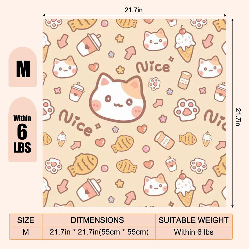 21.7" Grooming Wrap Cat Wrap for Cutting Nails Cat Restraint for Nail Clipping Cat Swaddle Wrap Cat Burrito Wrap M(Within 6lbs) Anti-Scratch Anti-Escape Multifunctional Pet Tool