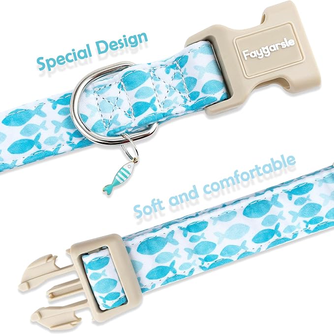 Faygarsle Fish Pattern Dog Collar, Adjustable - Image 5