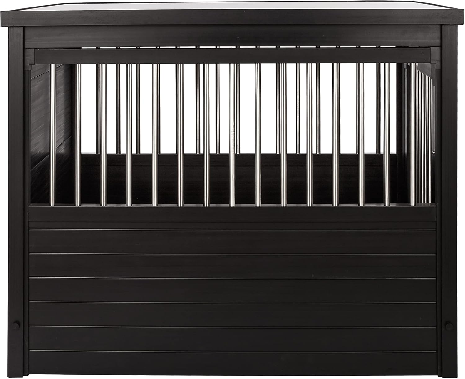 New Age Pet ECOFLEX Dog Crate End Table - Furniture-Style Pet Crate for Crate Trained Dogs - Stainless Steel Tubing & a Latched Closure - 10 Year Manufacturer's Warranty.