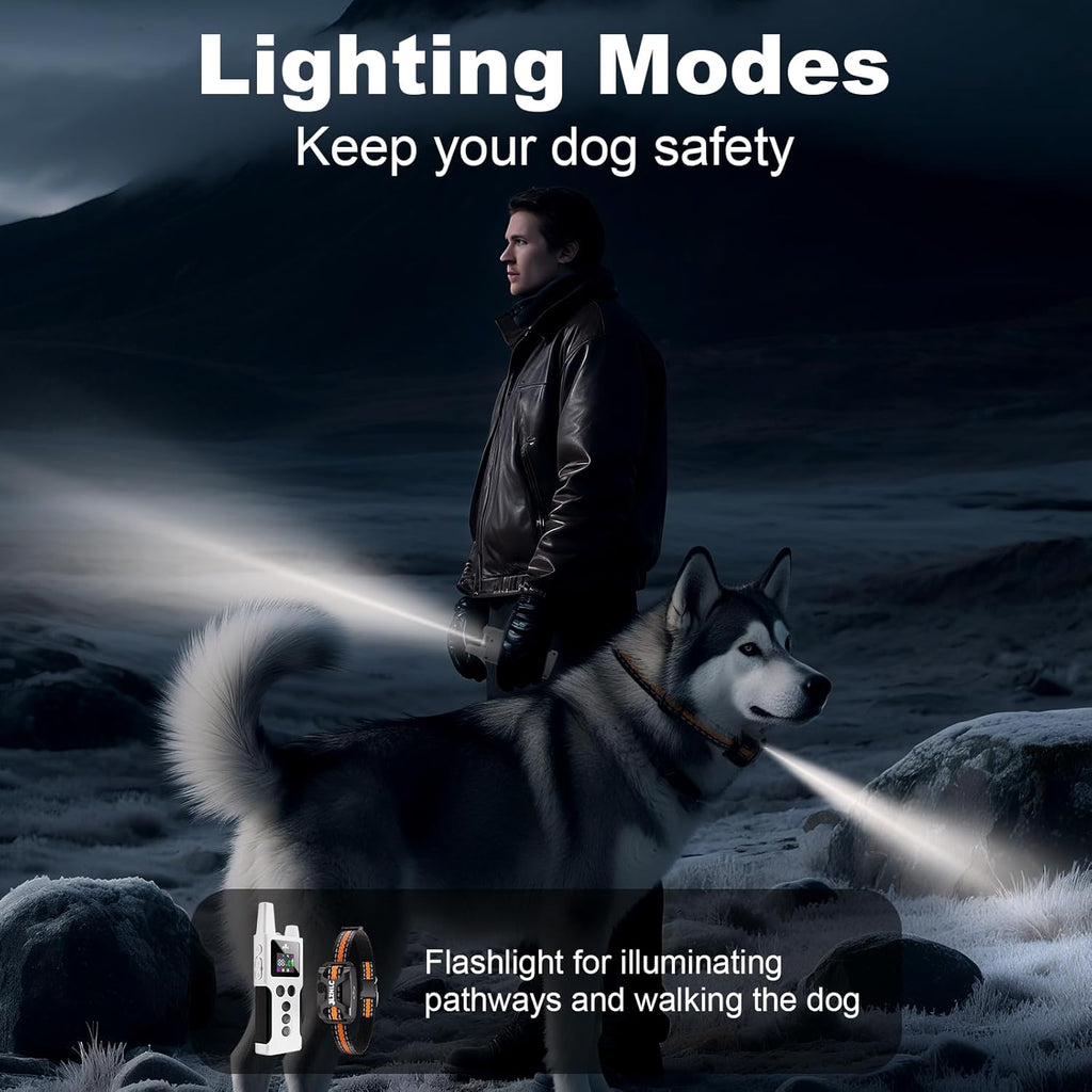 Dog Training Collar with Remote 4200FT 3 Dogs - Shock Collar for Barking Control, 4 Modes(Beep/Vibe/Static), IPX7 Waterproof for Swimming, 30-Day Rechargeable Battery, Adjustable for Small to XL Dogs