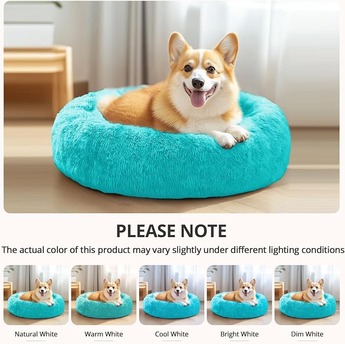 JOLLYVOGUE Calming Dog Beds Large Sized Dog, 36in Donut Washable Large Pet Bed - Image 8