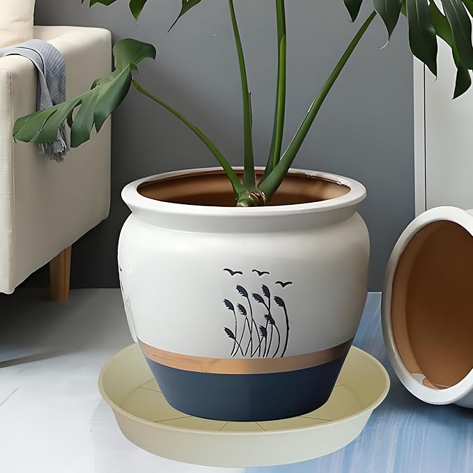 4 Pack of 16 17 inch Plant Saucer, 2.3" Depth, Heavy Duty Deep Plant Trays - Image 7