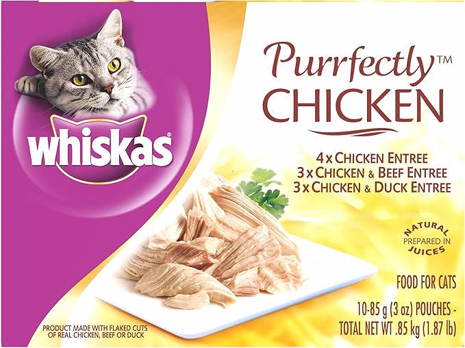 Whiskas Purrfectly Chicken Variety Pack Wet Cat Food 3 Ounces by Whiskas