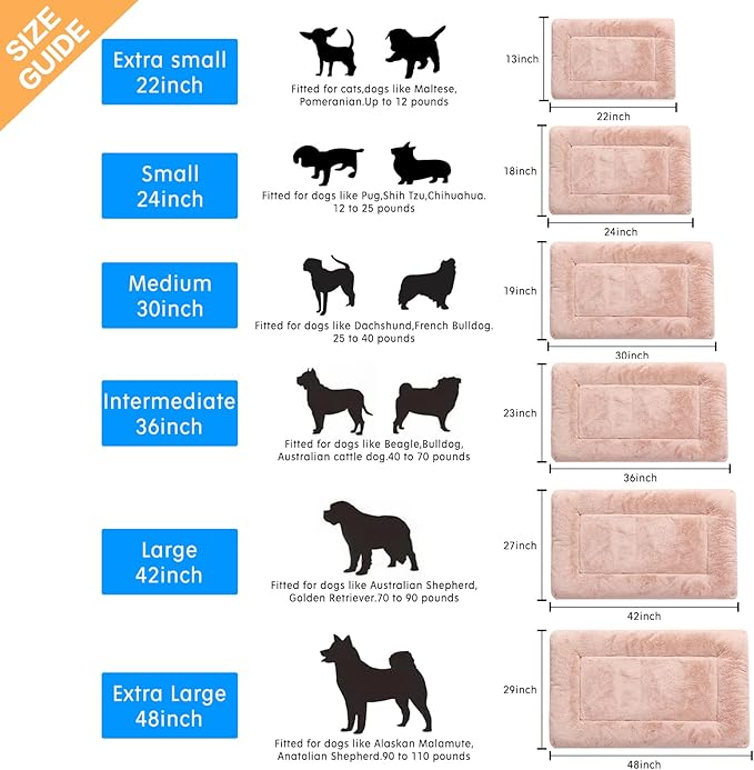 Dog Beds Crate Pad for Medium Dogs Fit Dog Crates, Washable & Anti-Slip Kennel - Image 2