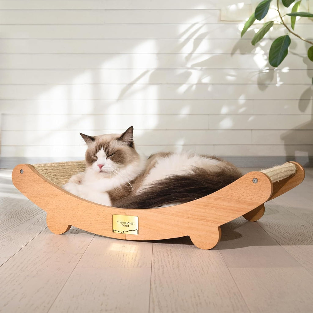 Sisal Cat Scratcher Bed for Indoor Cats Hammock for Scratching Pad Cat Chair Nartural Sisal Cat Scratch Post for Large Cat Scratcher Lounge(Large)