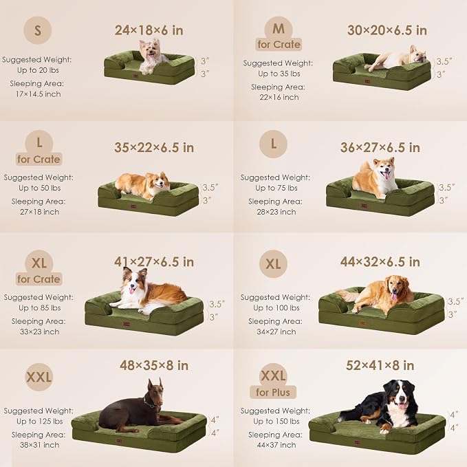 EHEYCIGA Orthopedic Dog Beds for Extra Large Dogs 44x32Inch, Waterproof Memory - Image 2