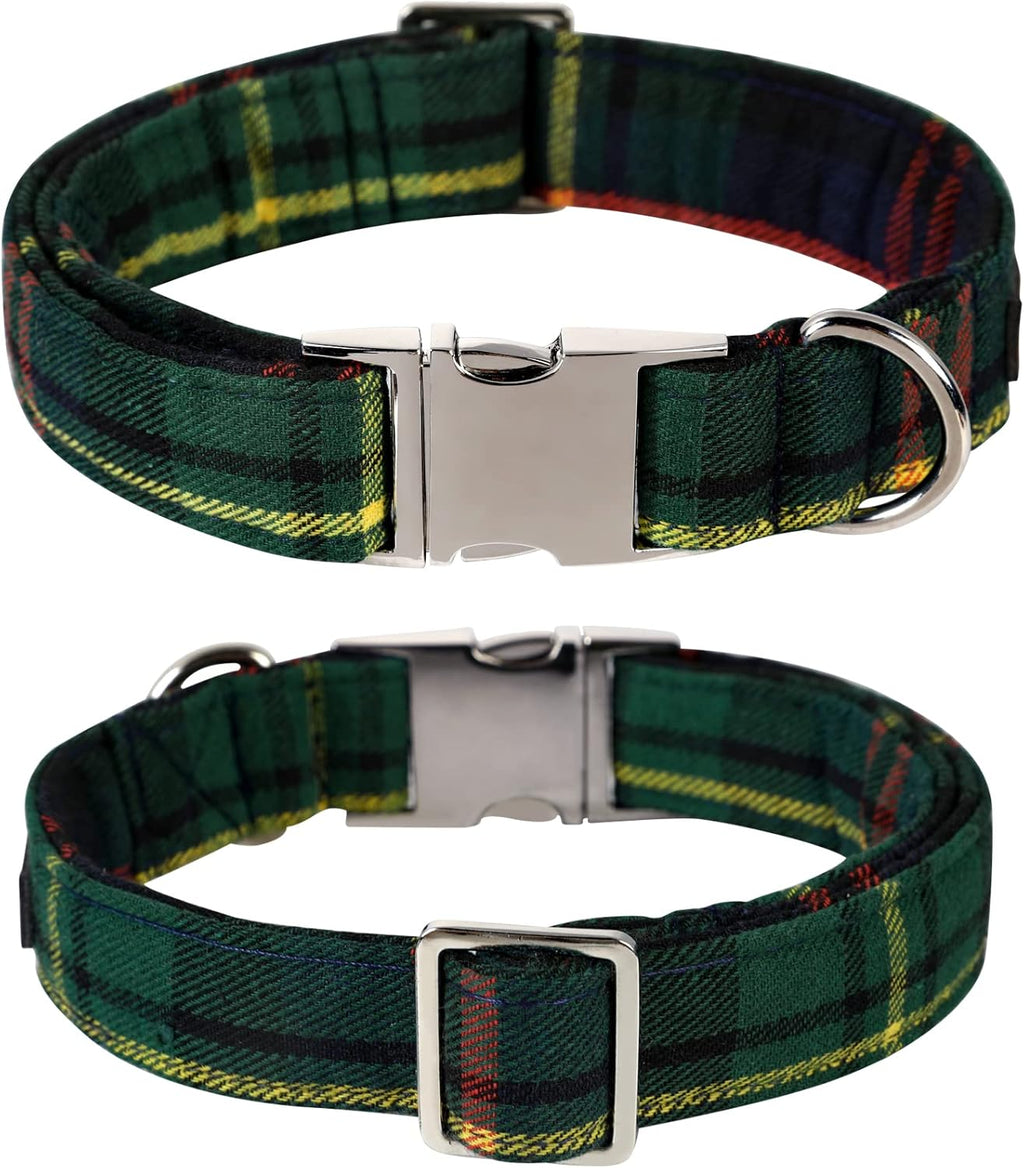 Lionet Paws Christmas Dog Collar with Flower, Soft and Comfortable, Adjustable Collar for X-Large Dogs Girl Gift, Neck 16-26 inches