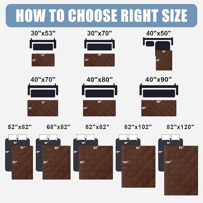 Smiry Waterproof Dog Bed Cover Blanket 40x70, Soft Reversible Pet Blanket - Image 6