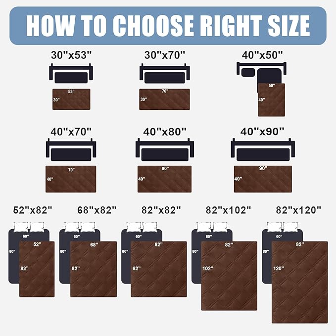 Smiry Waterproof Dog Bed Cover Blanket 40x80, Soft Reversible Pet Blanket - Image 6