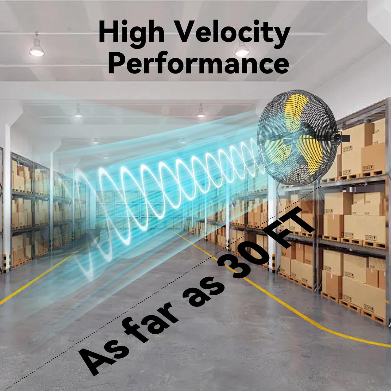 14 Inch Wall Fan Pro Series - Waterproof Motor High Velocity Wall Mount Fans for Commercial, Residential, Warehouse, Covered Patio, Shop, Garage, Barn 3 Speed 3000 CFM UL Safety Listed