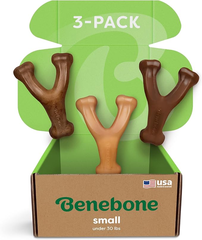 Benebone 3-Pack Wishbone Durable Dog Chew Toy by Benebone