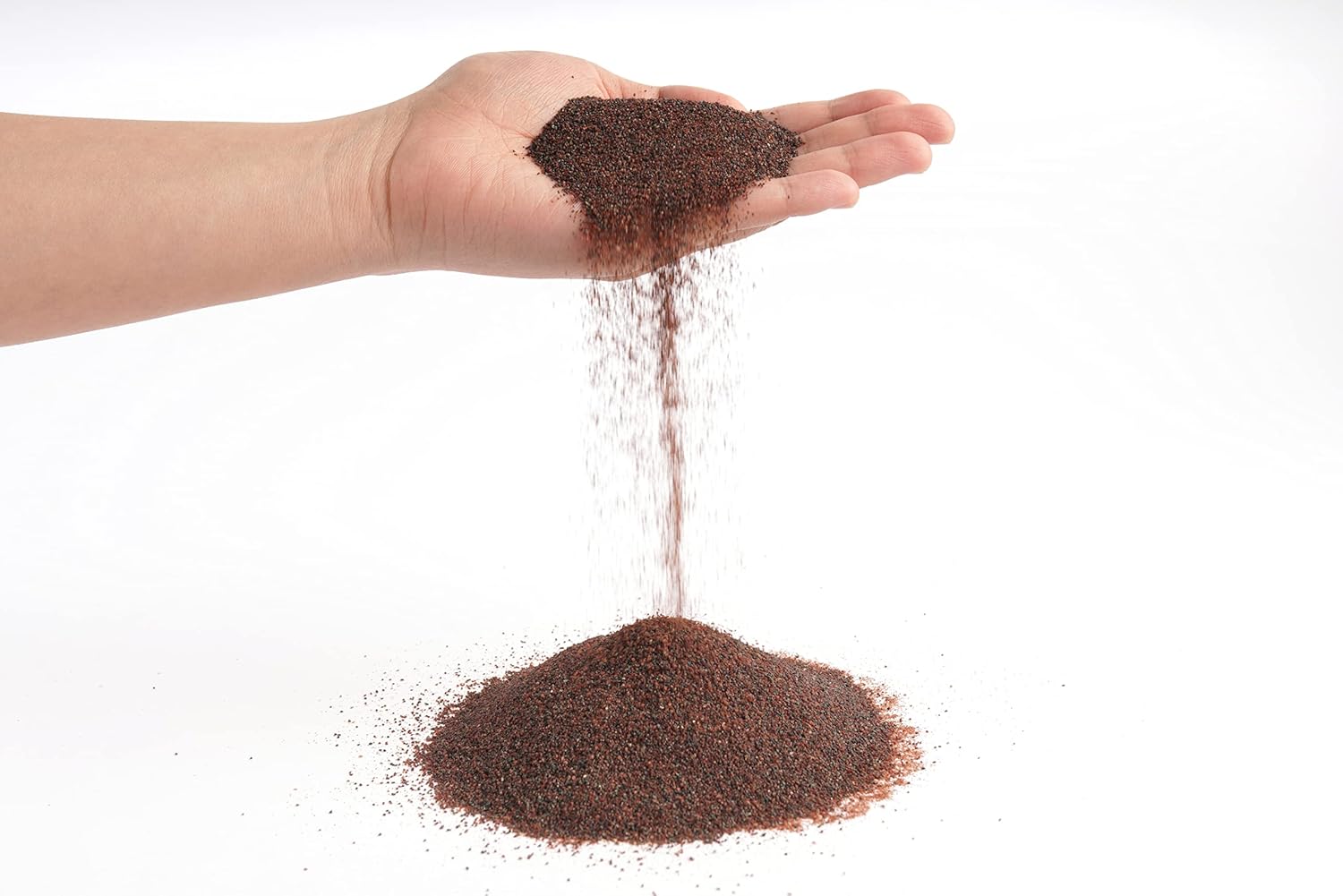 Landen Congo Aquascapeing Sand for Aquarium Landscape 2L(9lbs) X2pcs, Brown, Aquarium Natural Fine Decorative Sand, Tropical Rainforest Biotope Aquariums, Depth Enhancing, 0.4-0.9mm