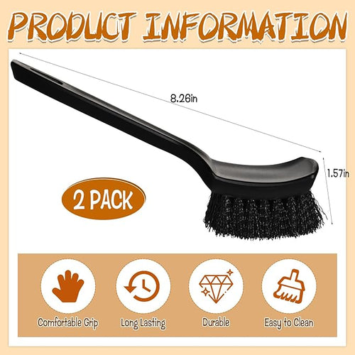 2 Pcs Brush for Bird Baths Black Hard Bristle Cleaning Brush - Image 2