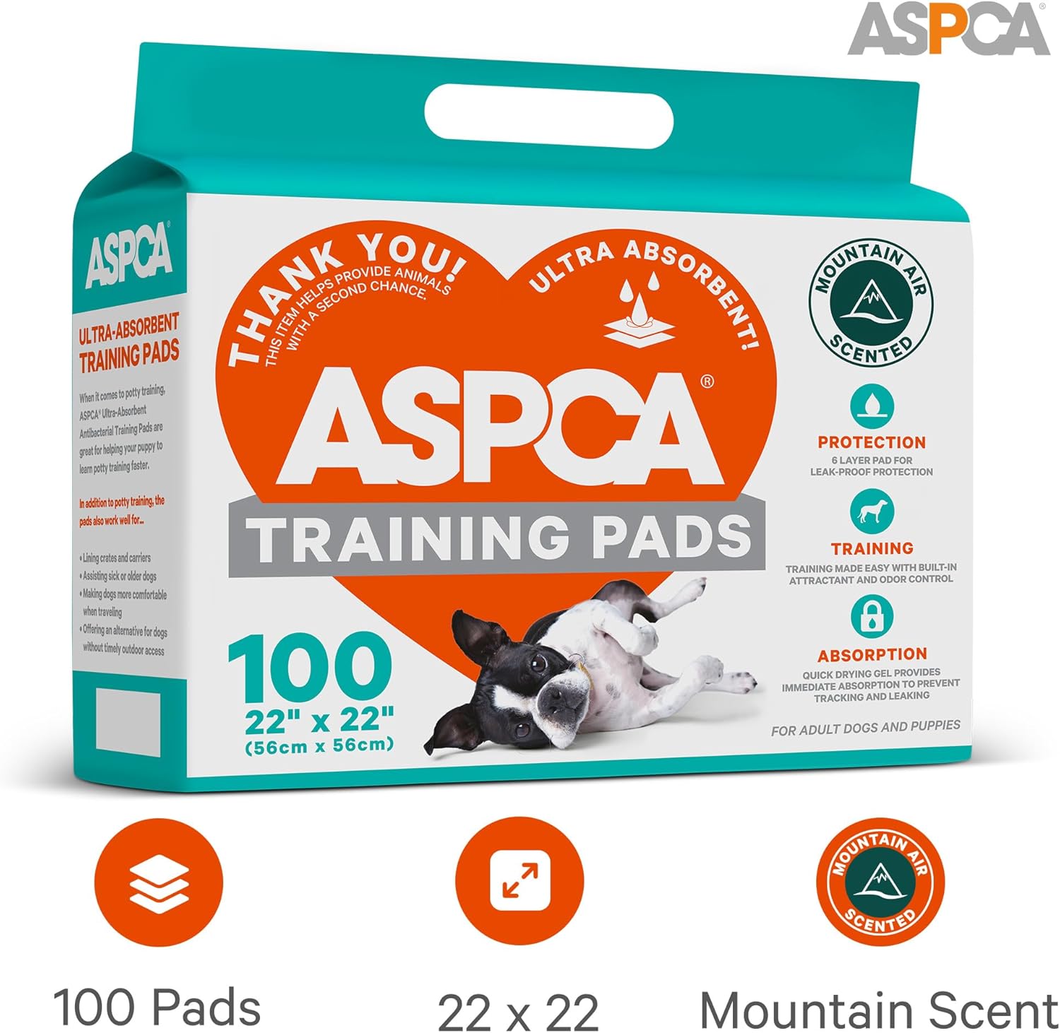 Scented Puppy Pads, [100 Count], Dog Pee Pads for Training, Absorbent Potty Pads for Dogs, Quick-Drying Leakproof Large Dog Pads with Odor Control, 22"x22", Puppy Pads for Indoor or Outdoor Use