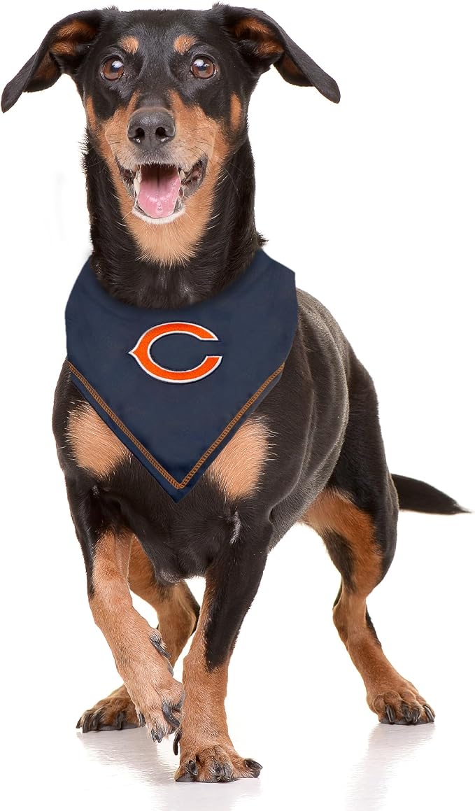 NFL Chicago Bears TIE Bandana, Small/Medium. Dog Bandana Scarf Bib - Image 3