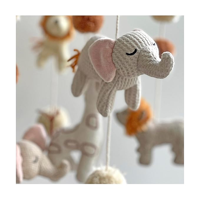Crane Baby Safari Nursery Ceiling Hanging Decor Boho Jungle Animals Room Decor for Babies Crane Baby, Safari Nursery Decor for Boys and Girls, Ceiling Hanging, 11" x 28", Jungle Nursery Decor