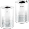 2 Pack Air Purifiers for Bedroom H13 True HEPA Air Filter Cleaner, Odor by Aircillin