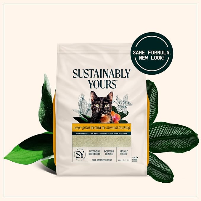 Sustainably Yours Natural Cat Litter, Large-Grain Formula, Low Tracking - Image 7