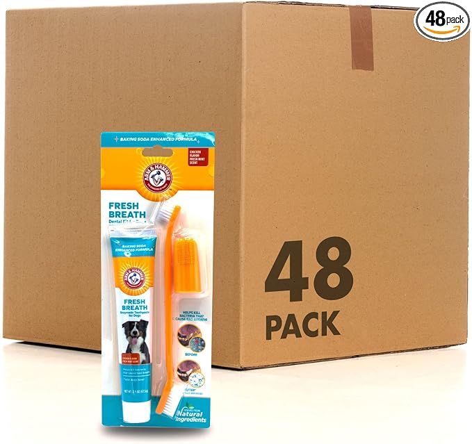 Arm & Hammer for Pets Enzymatic Dog Dental Care Kit, Chicken Flavor Toothpaste by ArmHammer