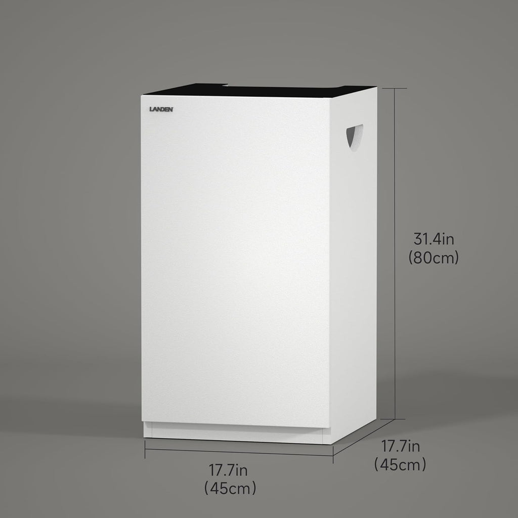 LANDEN Aquarium Wooden Stand and Cabinet for up to 20 Gal Tank, W17.7xD17.7xH31.5 in, Fish Reptile Sea Salt WaterTank Stand, Nano Foam Leveling Mat Included, Matte White Painted(Stand Only)