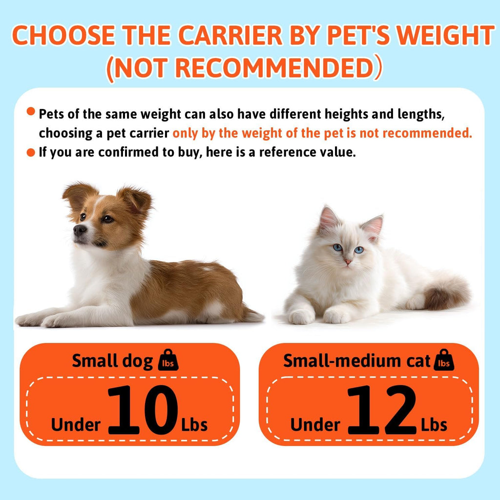 Petskd Top-Expandable Pet Carrier 18x13x9.5 Inches Southwest Airline Approved, Soft-Sided Carrier for Small Cats and Dogs with Locking Safety Zippers and Anti-Scratch Mesh(Blue)