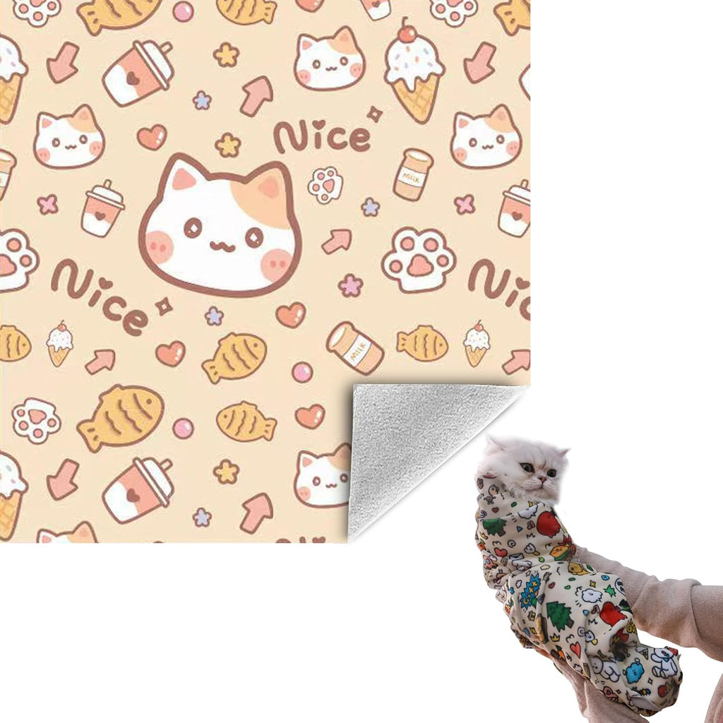 21.7" Grooming Wrap Cat Wrap for Cutting Nails Cat Restraint for Nail Clipping Cat Swaddle Wrap Cat Burrito Wrap M(Within 6lbs) Anti-Scratch Anti-Escape Multifunctional Pet Tool