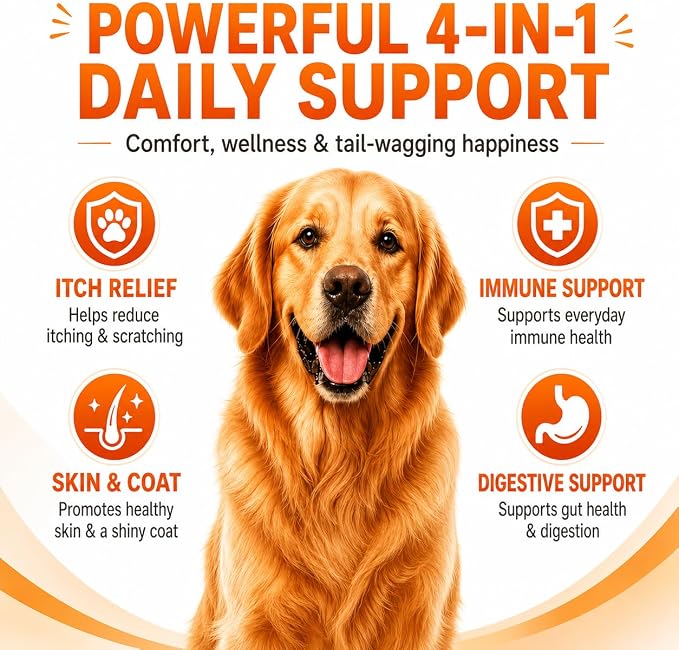 Dog Allergy Chews 200ct – Itchy Skin Relief - Image 3