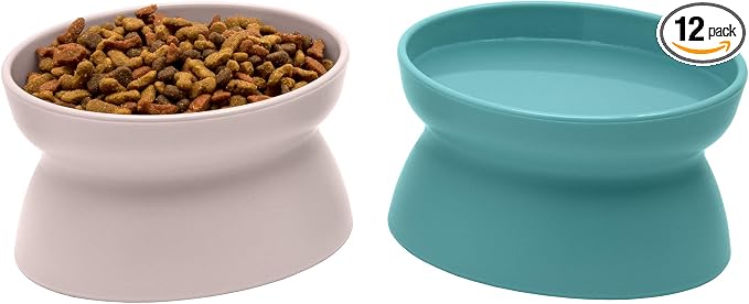 Kitty City Elevated Cat Bowls, Whisker-Friendly Raised Cat Food & Water Dishes by KittyCity