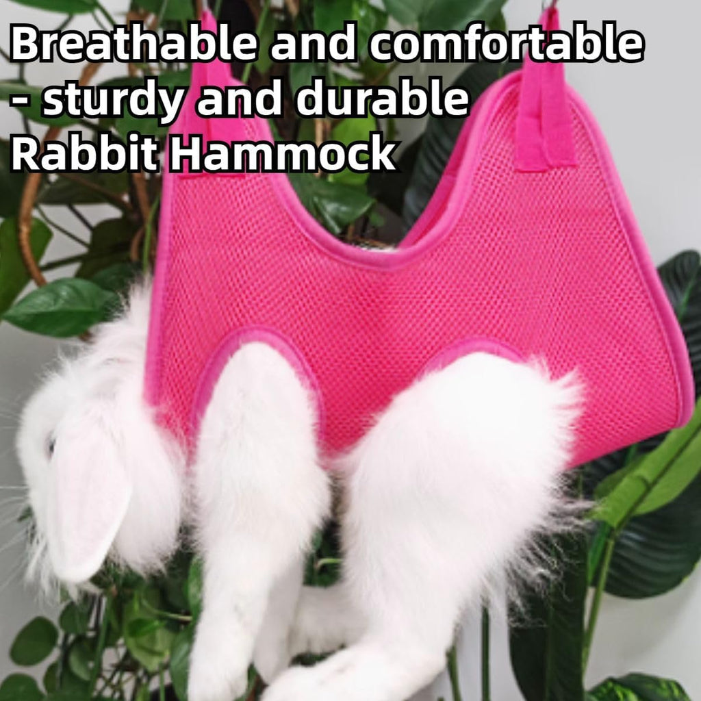 Rabbit Grooming Hammock with Safety Belt for Nail Clipping, Grooming, Bunny Bathing Bag for Nail Trimming, Cat Claw Care Bag, Small Animal Grooming Harness (Grey,XX-Small)