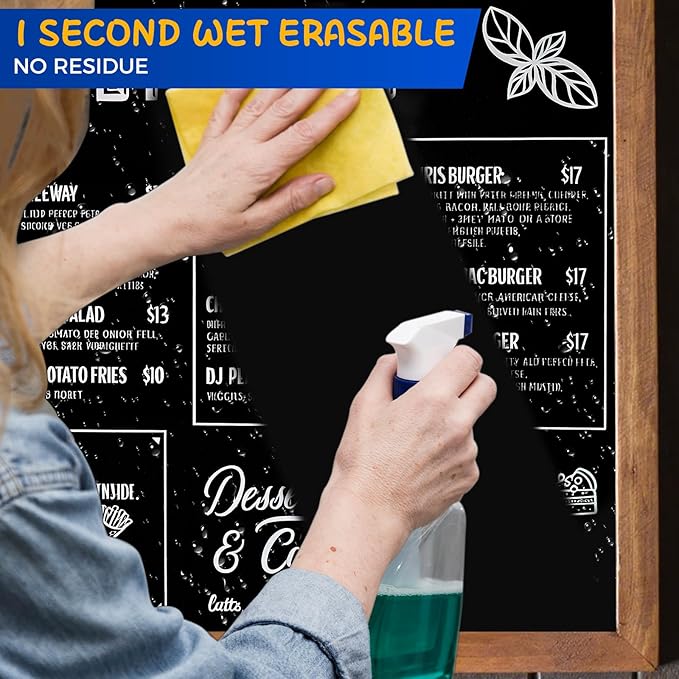 SFAIH Liquid Chalk Markers for Bhalkboard - White 8 Pack 0.7mm Fine Tip, Wet Erase Chalk Marker for Chalkboard, Menu, Bistro, Signs, Windows, Glass, Labels, Dust-Free [1s Wet Wipe] - No Residue
