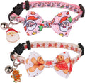ADOGGYGO Pink Christmas Cat Collar by ADOGGYGO