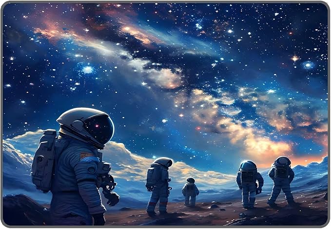 6' x 9' Space Rug for Boys Room Galaxy Rugs Planet Alien Carpet Astronauts Space Floor Mat Printed Throw Rugs for Kids Children Living Room,180x275cm