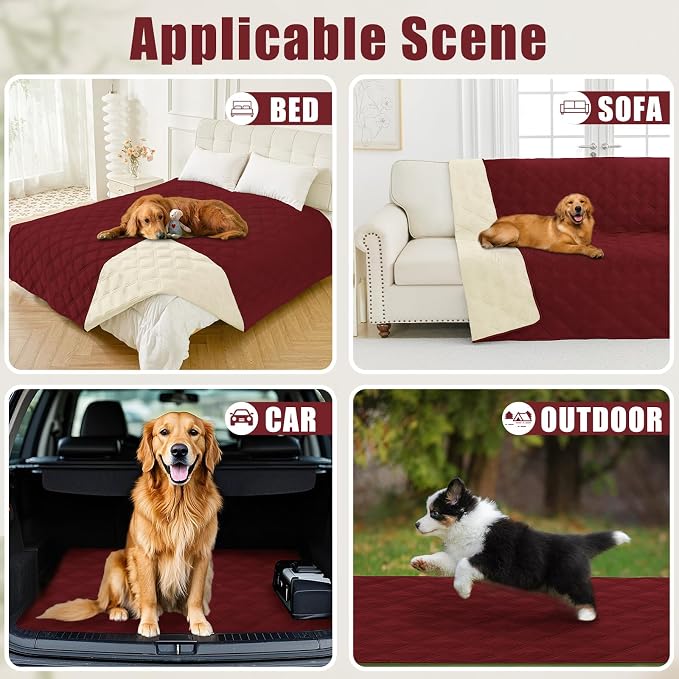 Smiry Waterproof Dog Bed Cover Blanket 68x82, Soft Reversible Pet Blanket - Image 5