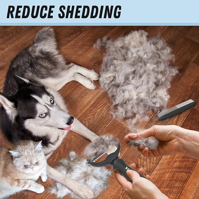 Docrok Pet Grooming Combo: Undercoat Rake, Dematting Deshedding Brush - Image 5