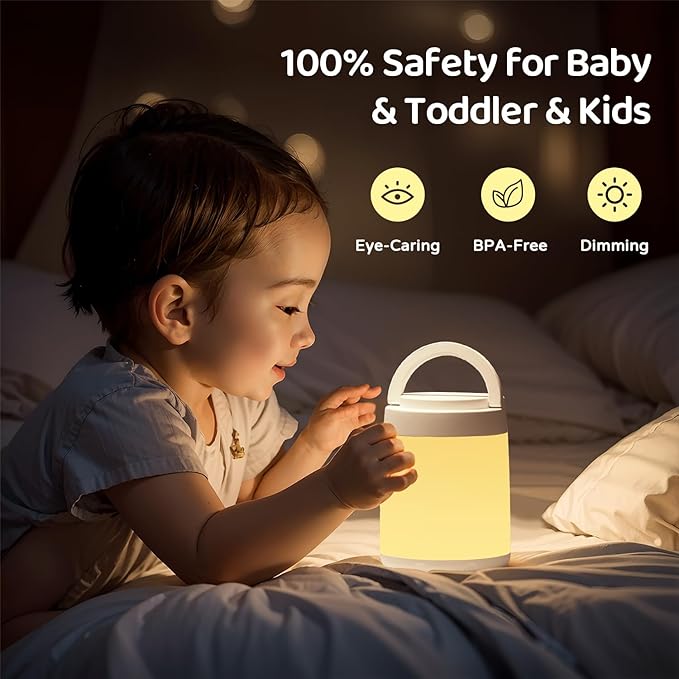 Baby Night Light for Baby Nursery Lamp,10 Colors+8 Dimmable Night Lights for Kids Lantern,Rechargeable+Remote+Touch Nightlight for Kids Room,1800mAh Touch light, Night Lamp for Nursery,Christmas Gifts