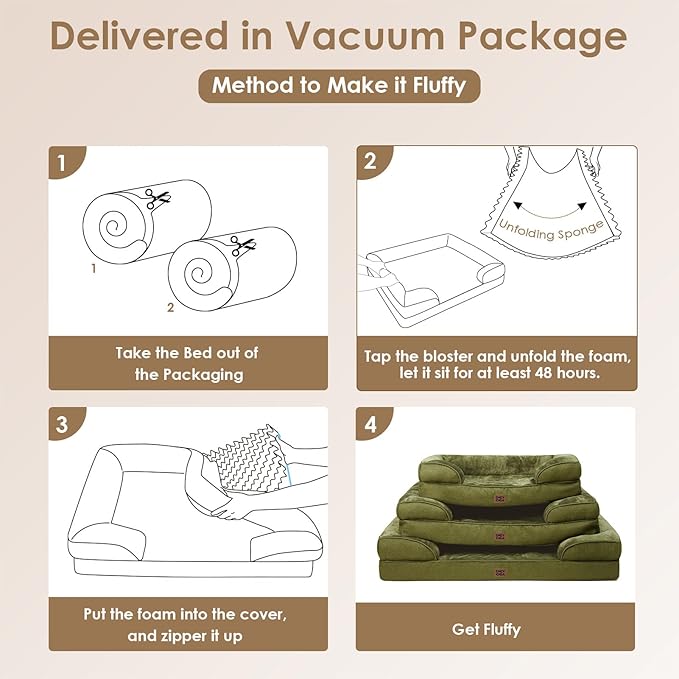 EHEYCIGA Orthopedic Dog Beds for Large Dogs, Waterproof Memory Foam Large Pet - Image 7