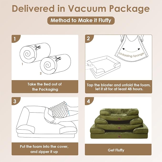 EHEYCIGA Orthopedic Dog Beds for Large Dogs, Waterproof Memory Foam Large Dog - Image 7