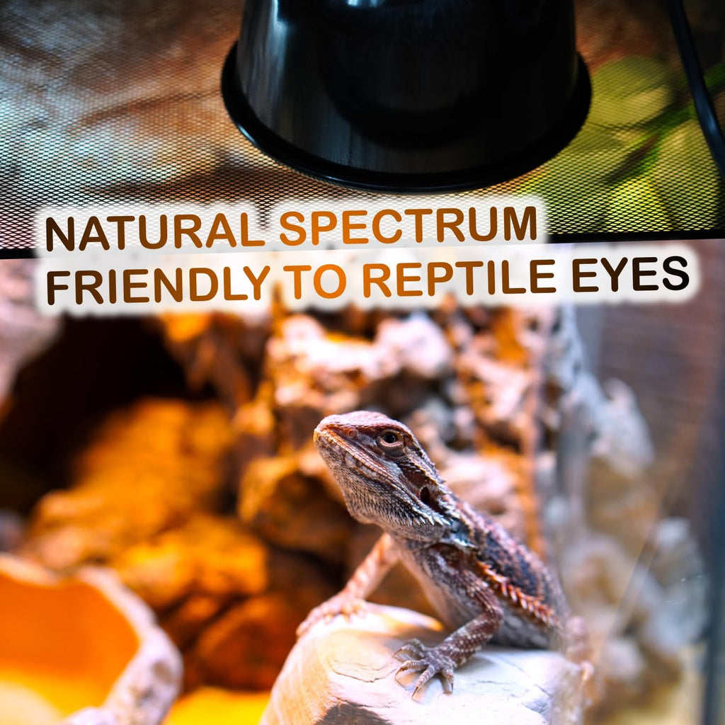 MRREPTILE Reptile Heat Lamp Bulbs, 2-Pack 75W Intense Basking Bulbs, Reptile Basking Lamps, Bearded Dragon Basking Light, Simulated Natural Basking for Reptiles Snakes Lizards Tortoise Heater
