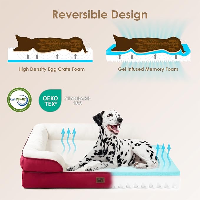 EHEYCIGA Orthopedic Dog Bed for Medium Dogs, Waterproof Memory Foam Medium Dog - Image 4